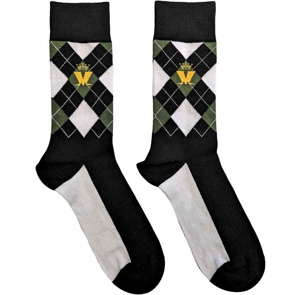 Madness Socks: Crown & M Green Diamond