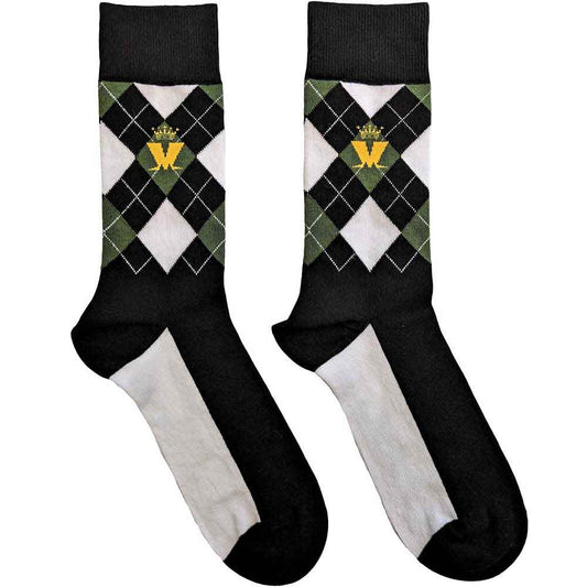 Madness Socks: Crown & M Green Diamond