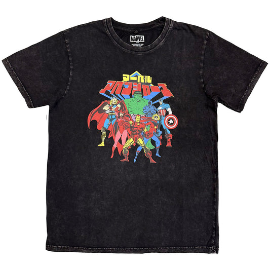 Marvel Comics Stone Wash T-Shirt: Avengers Japanese