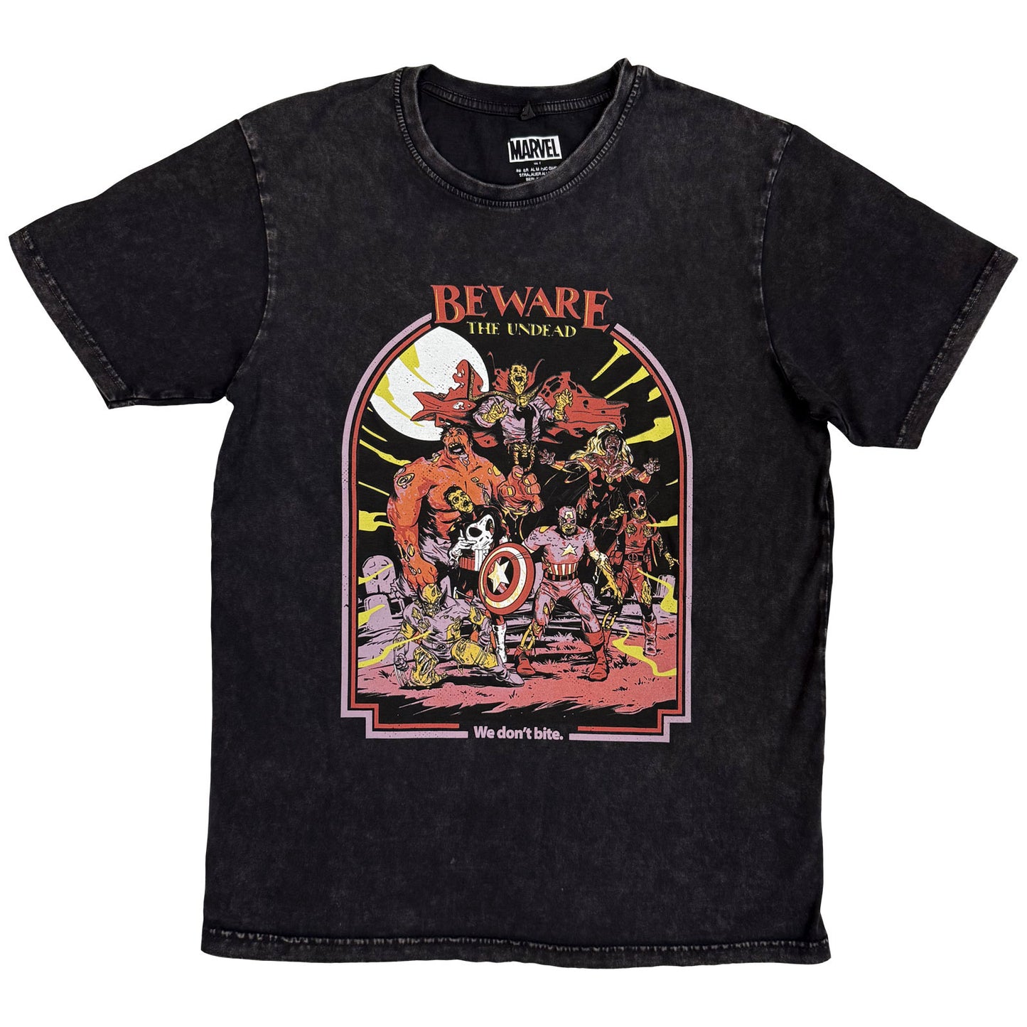 Marvel Comics Stone Wash T-Shirt: We Don't Bite