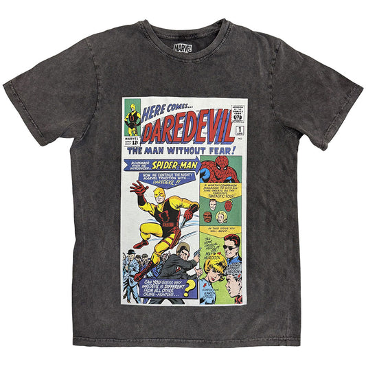 Marvel Comics Stone Wash T-Shirt: Here Comes Daredevil Comic