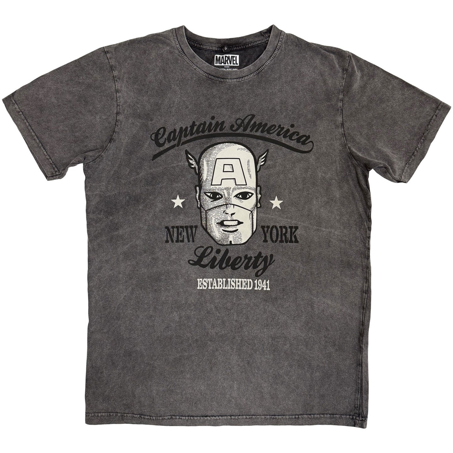 Marvel Comics Stone Wash T-Shirt: Captain America Est. 1941