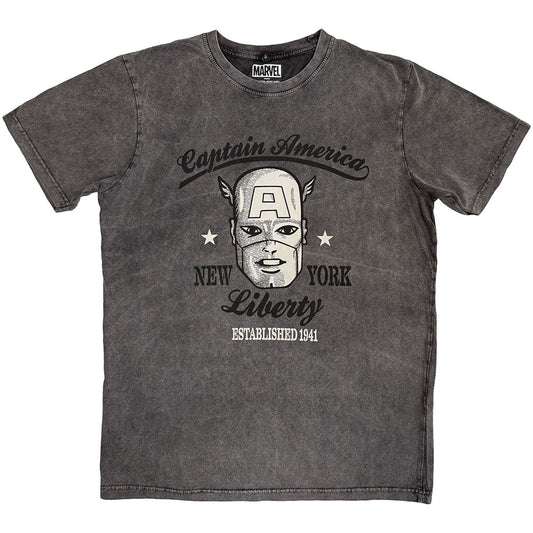 Marvel Comics Stone Wash T-Shirt: Captain America Est. 1941