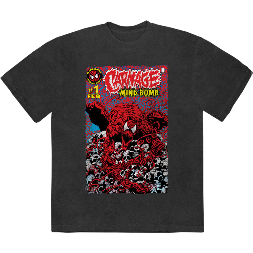 Marvel Comics Stone Wash T-Shirt: Carnage Mind Bomb