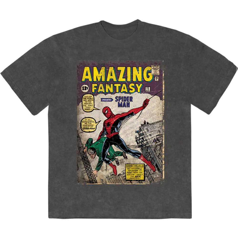 Marvel Comics Stone Wash T-Shirt: Spider-Man Amazing Fantasy