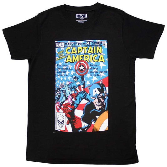 Marvel Comics T-Shirt: Many Captain Americas Comic Cover