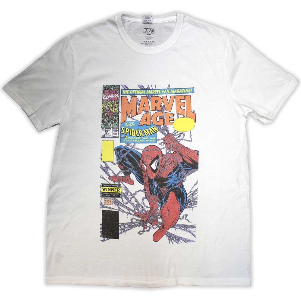 Marvel Comics T-Shirt: Spider-Man Marvel Age Comic Cover Vintage