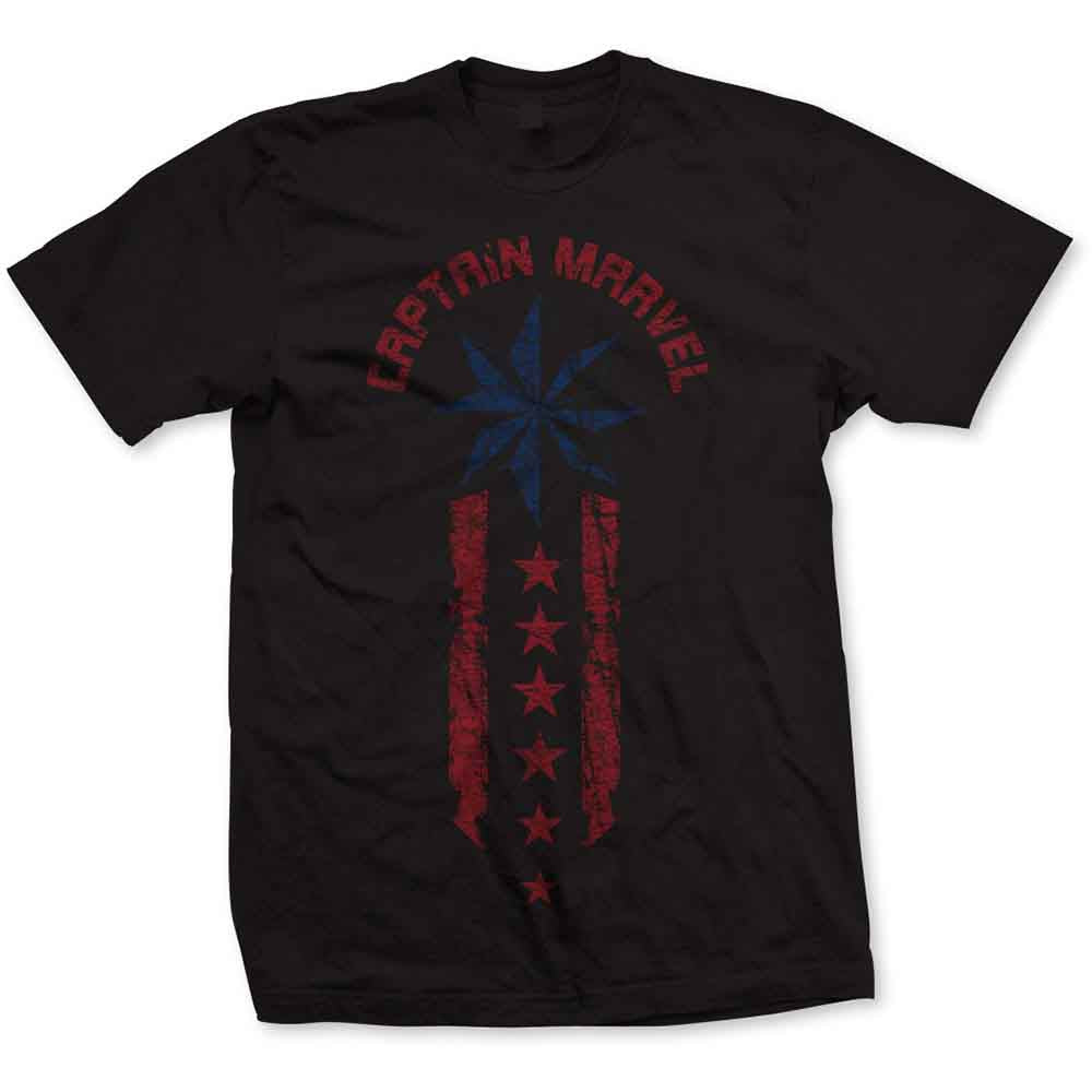 Marvel Comics T-Shirt: Captain Marvel Star Stripe