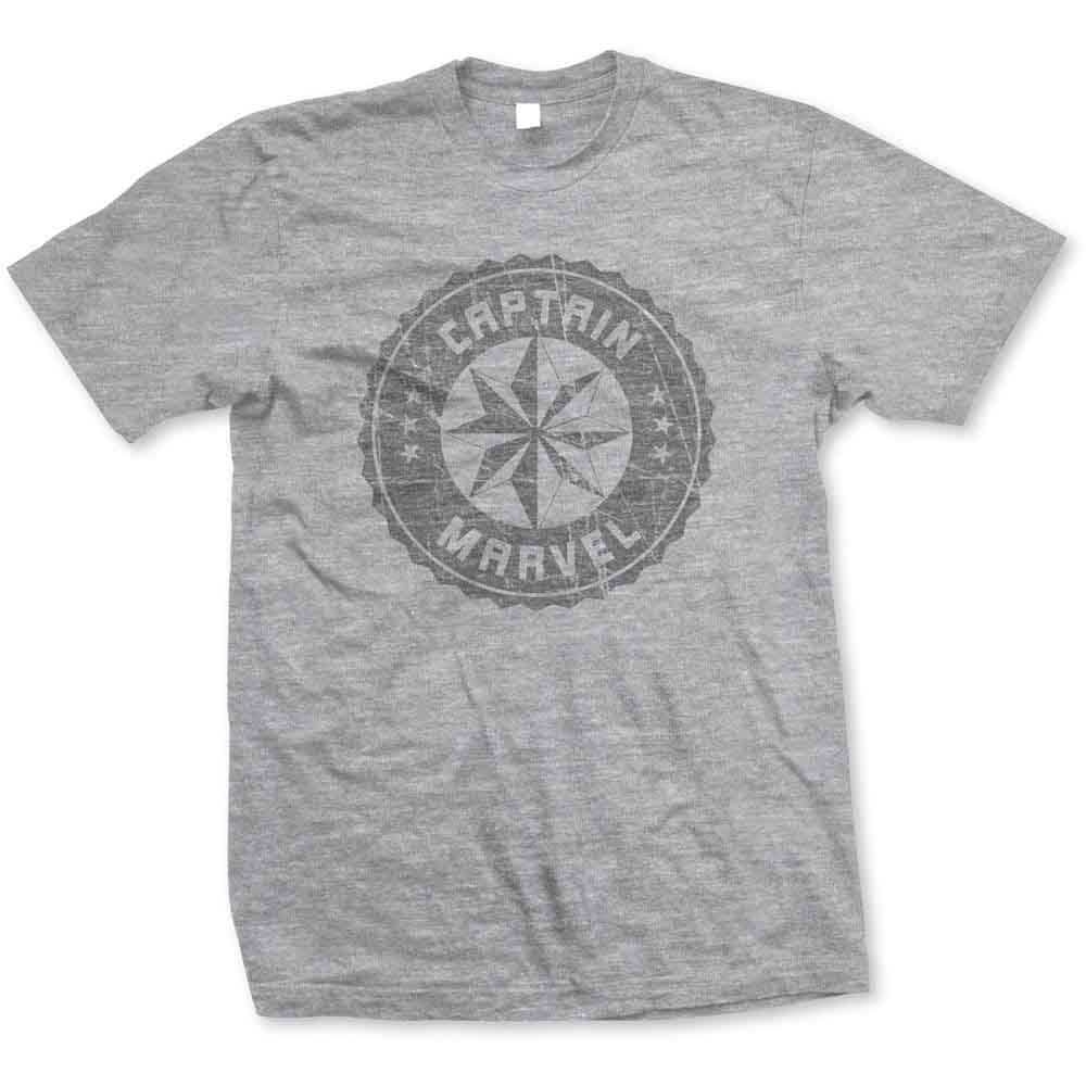 Marvel Comics T-Shirt: Captain Marvel Grey Circle