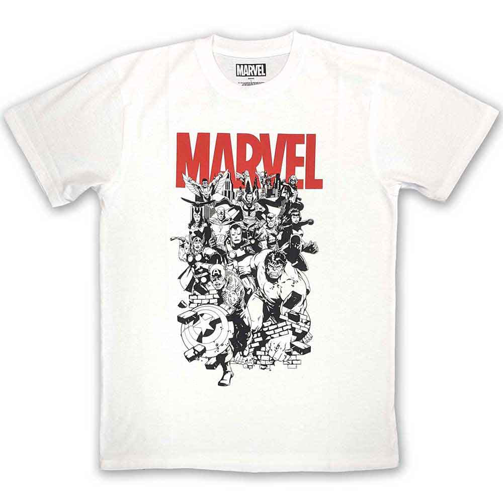 Marvel Comics T-Shirt: Black & White Characters