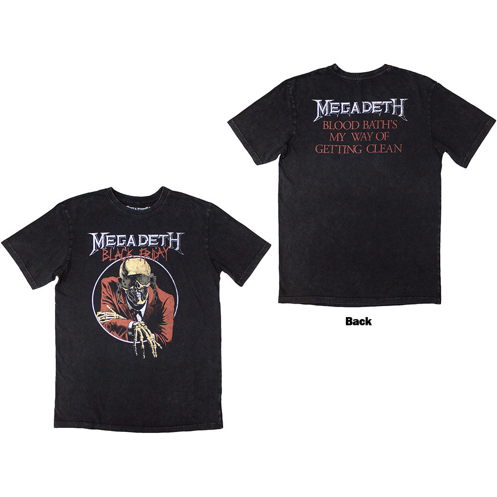 Megadeth Stone Wash T-Shirt: Black Friday