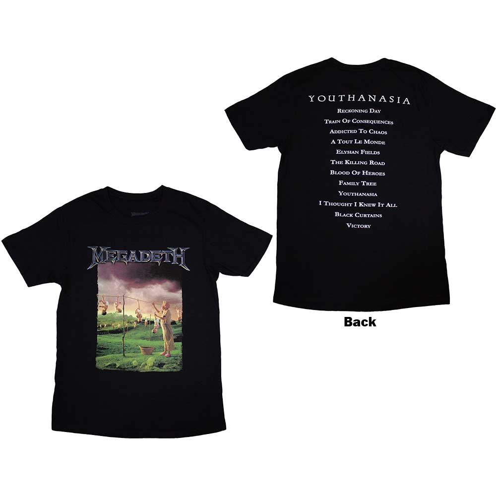 Megadeth T-Shirt: Youthanasia Tracklist