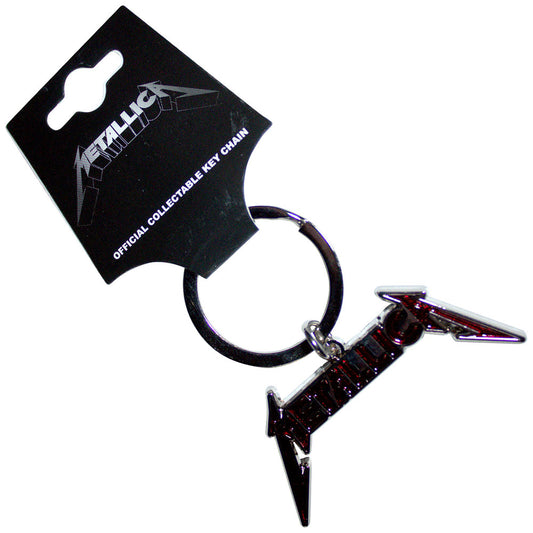Metallica Keychain: Bright Red Logo