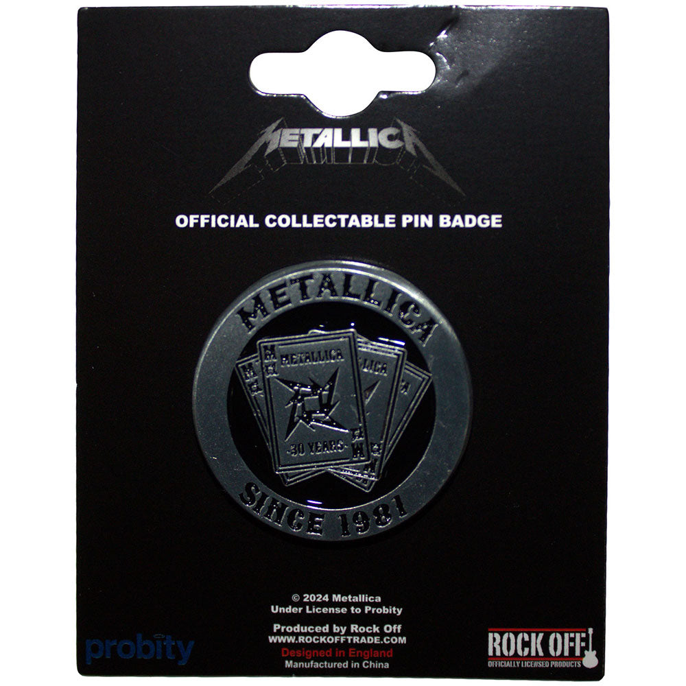 Metallica Badge: 30th Anniversary Playing Card