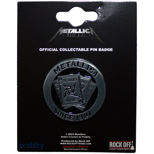 Metallica Badge: 30th Anniversary Playing Card