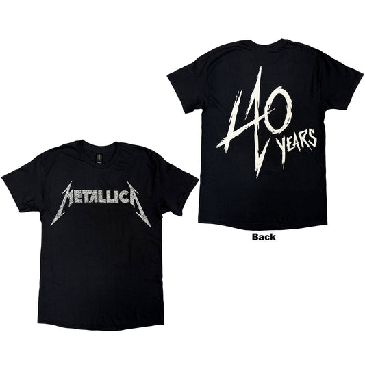 Metallica T-Shirt: 40th Anniversary Songs Logo