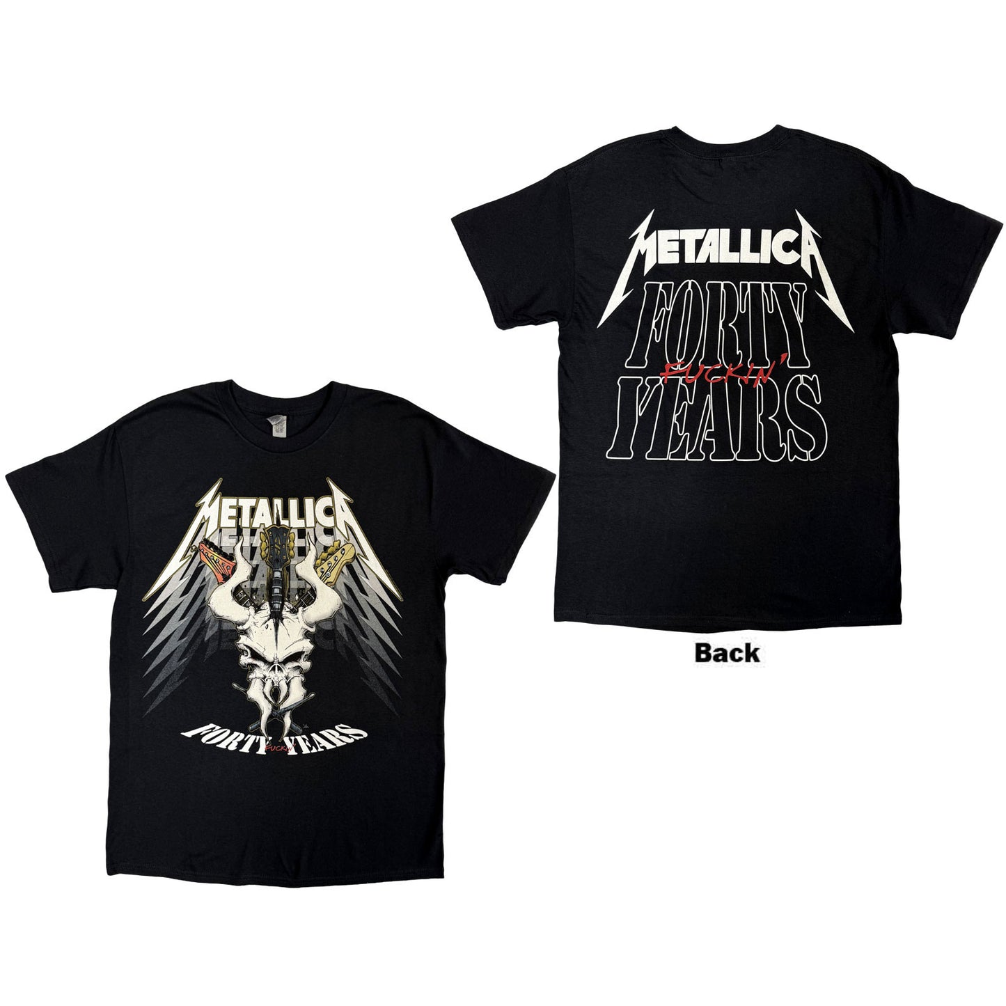 Metallica T-Shirt: 40th Anniversary Forty Years