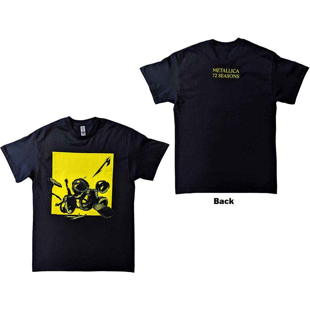 Metallica T-Shirt: 72 Seasons Broken/Burnt Drums