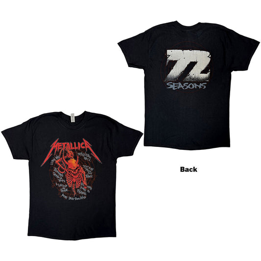 Metallica T-Shirt: Skull Screaming Red 72 Seasons