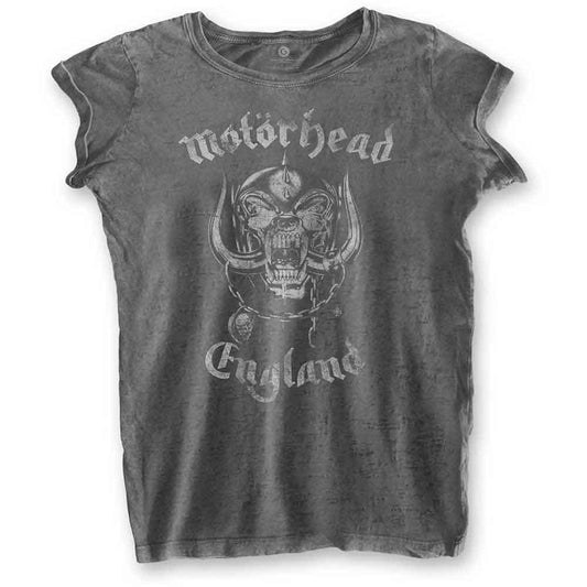 Motorhead Ladies Burnout T-Shirt: England