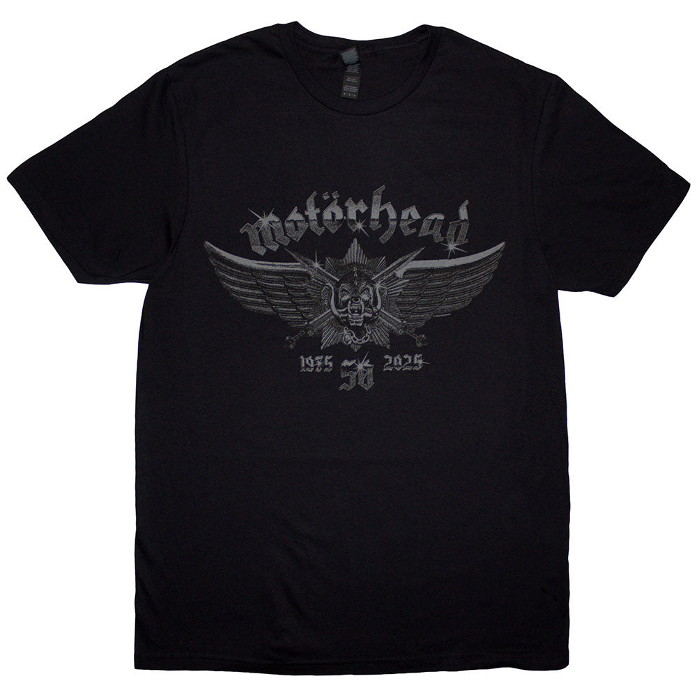 Motorhead T-Shirt: 50 Years Wings Badge