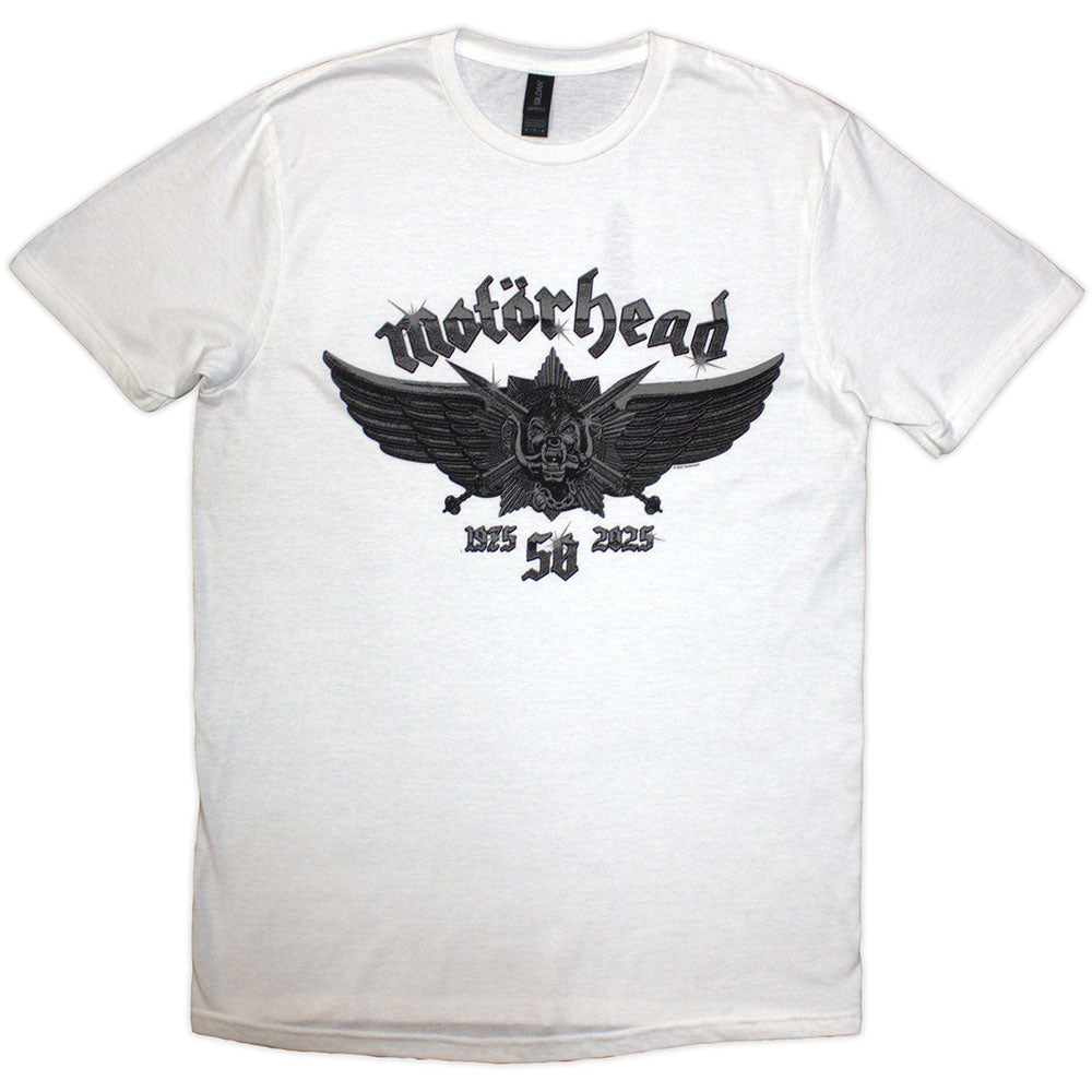 Motorhead T-Shirt: 50 Years Wings Badge