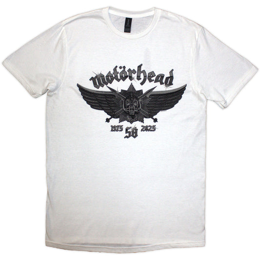 Motorhead T-Shirt: 50 Years Wings Badge