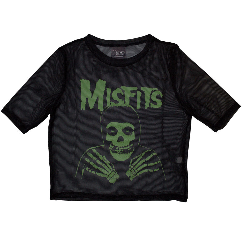 Misfits Ladies Crop Top: Green Hands