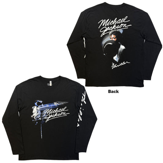 Michael Jackson Long Sleeve T-Shirt: Thriller / Hat Poses