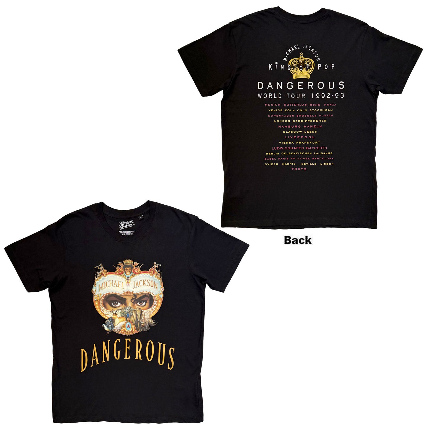 Michael Jackson T-Shirt: Dangerous World Tour