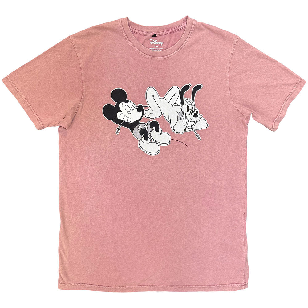 Disney Stone Wash T-Shirt: Mickey & Pluto Relax