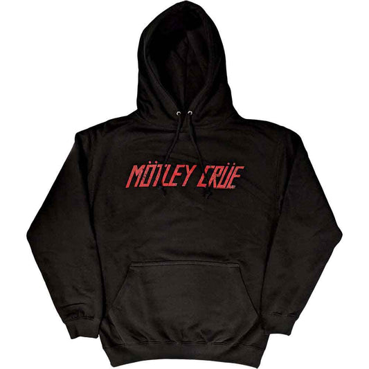 Motley Crue Pullover Hoodie: Distressed Logo