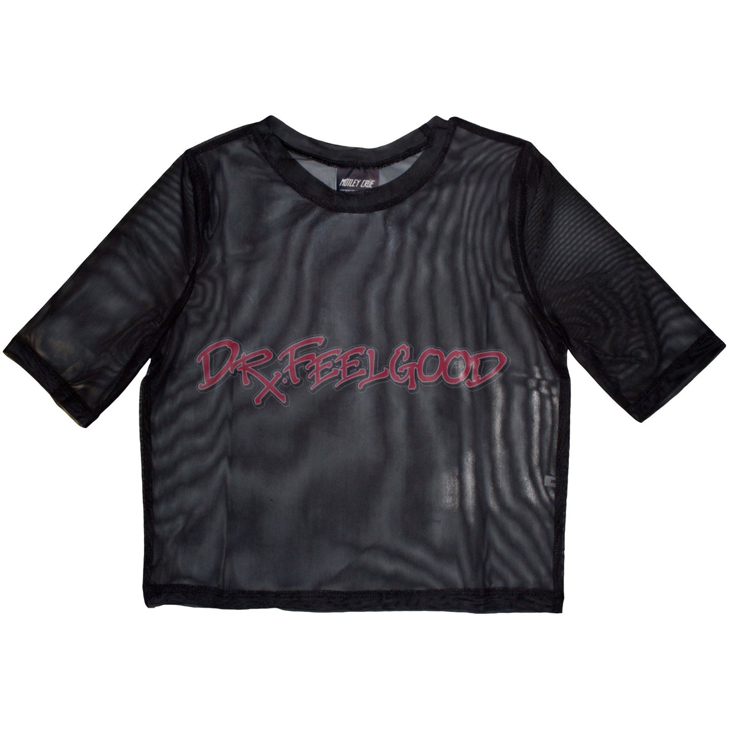 Motley Crue Ladies Mesh Crop Top: Dr Feelgood