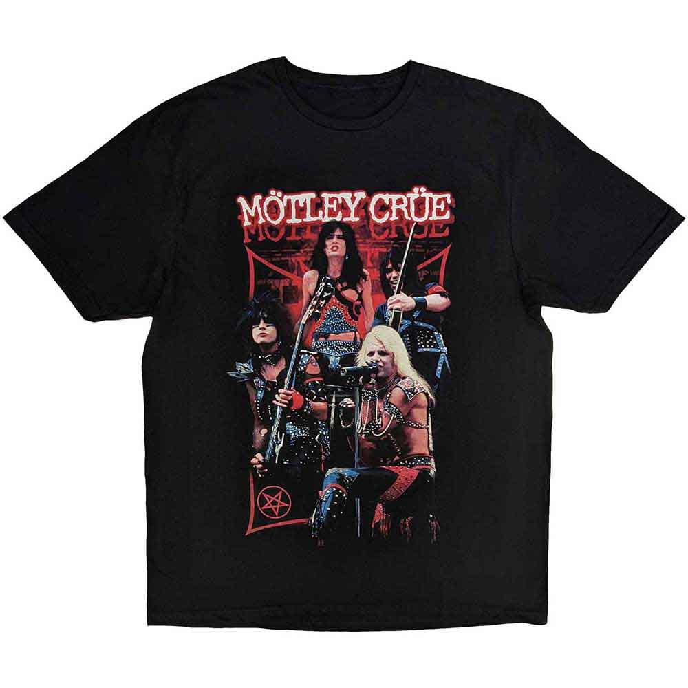 Motley Crue T-Shirt: Live Montage Red