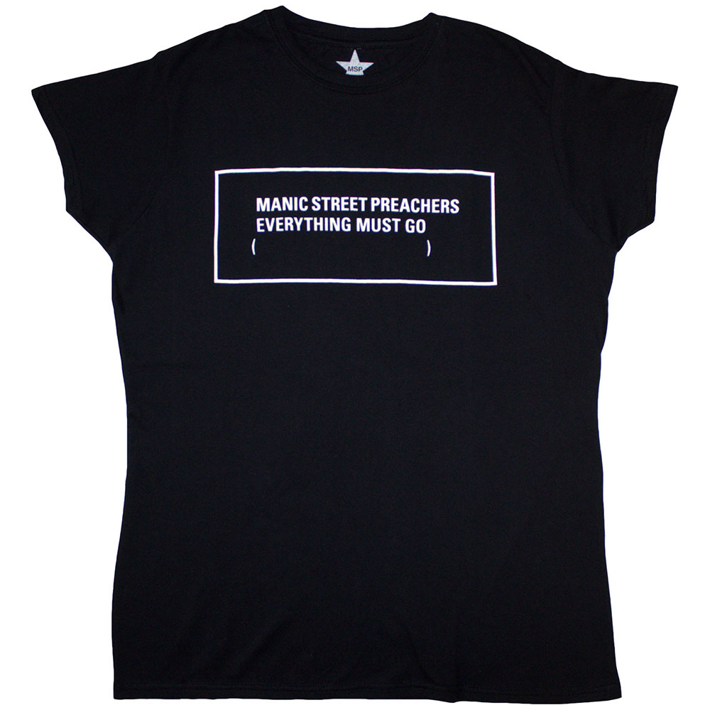 Manic Street Preachers Ladies T-Shirt: Everything Must Go Monochrome