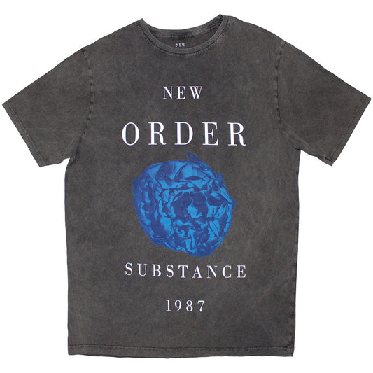 New Order Stone Wash T-Shirt: Substance 1987