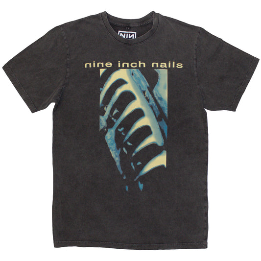 Nine Inch Nails Stone Wash T-Shirt: PHM & Text Logo