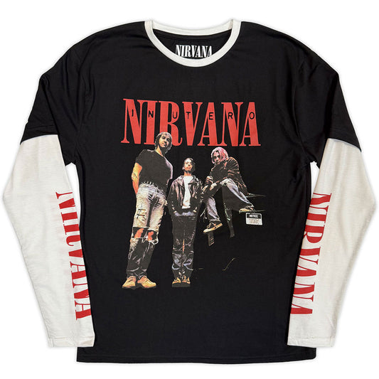 Nirvana Layered Long Sleeve T-Shirt: In Utero Band Photo