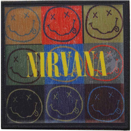 Nirvana Patch: Distressed Happy Face Blocks