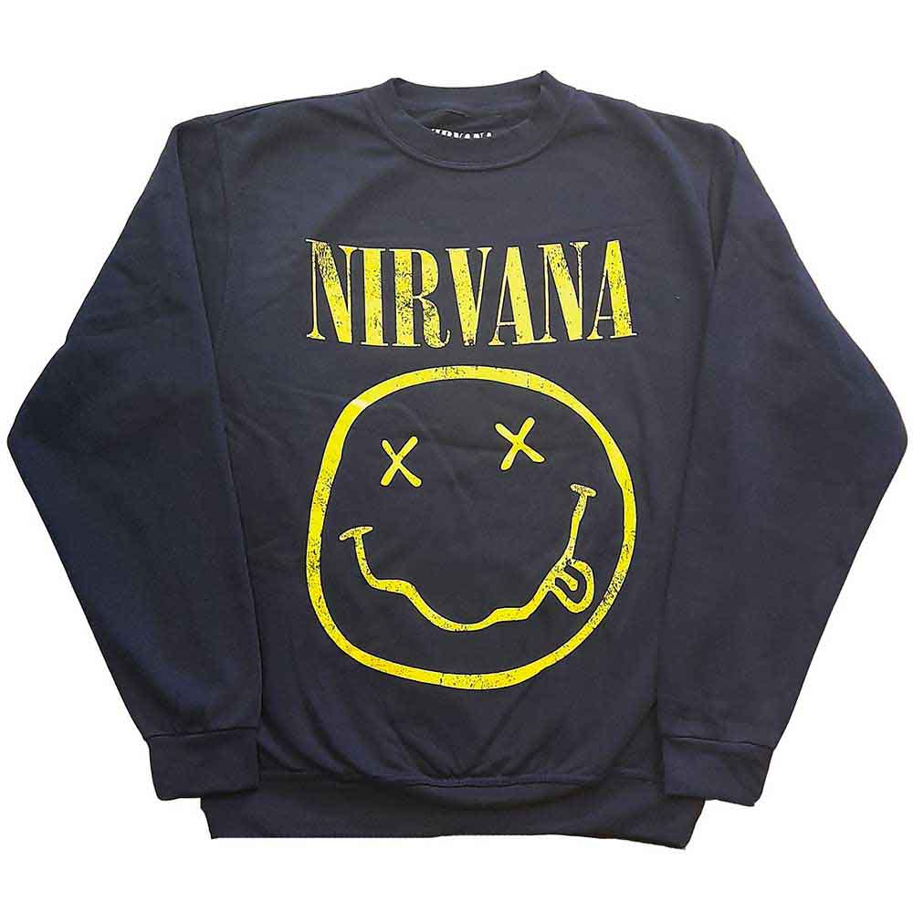 Nirvana Sweatshirt: Yellow Happy Face