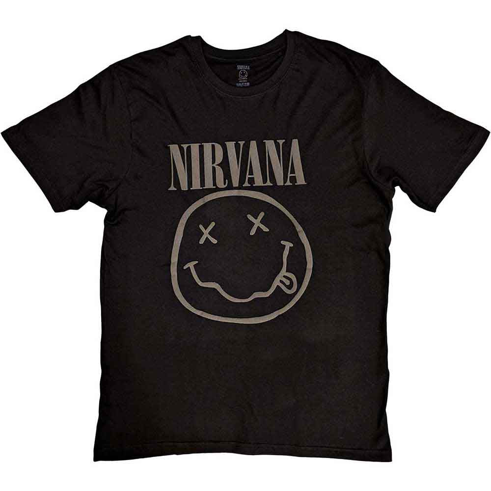 Nirvana T-Shirt: Black Happy Face