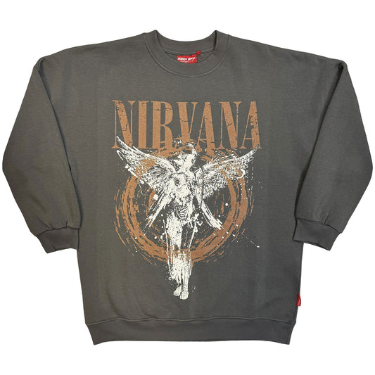 Nirvana Ladies Unplugged Sweatshirt: In Utero Angel Circle