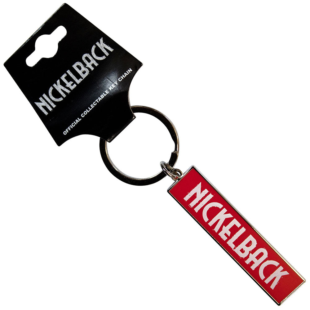 Nickelback Keychain: White Logo Red