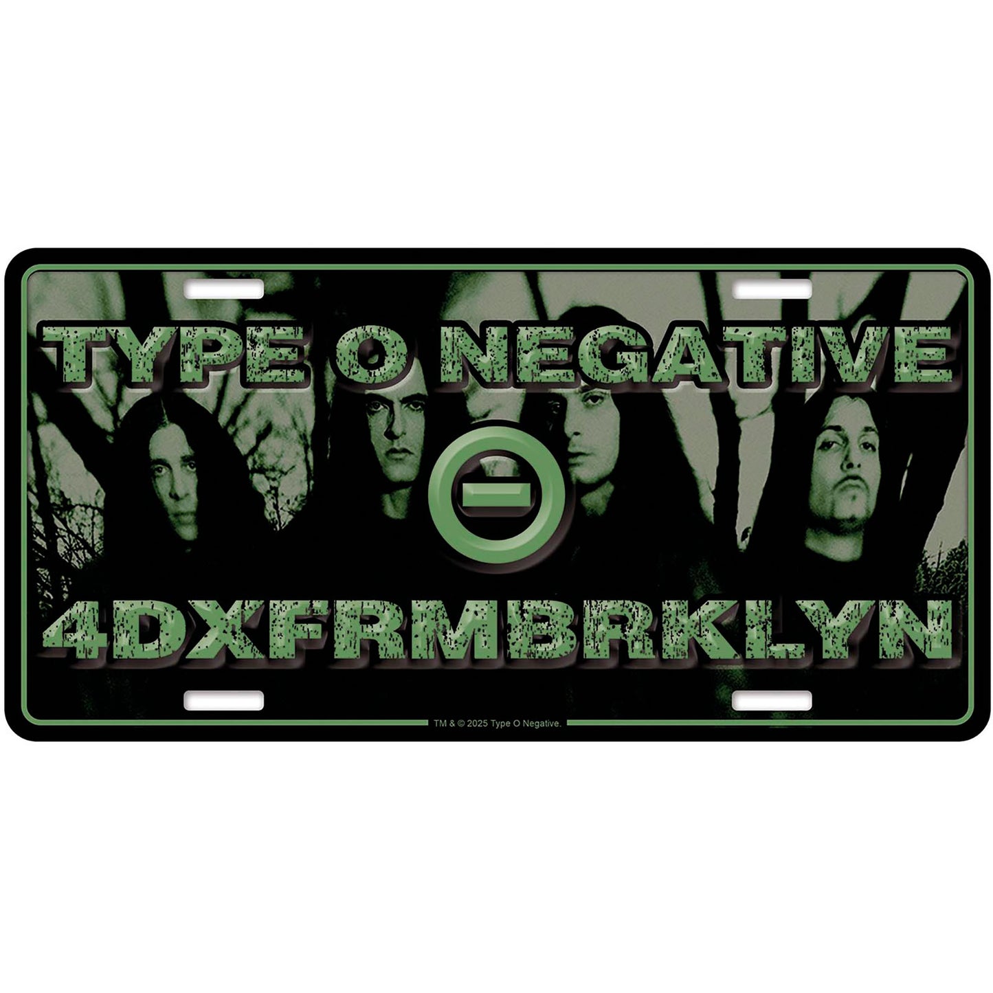 Type O Negative Number Plate: 4Dxfrmbrklyn