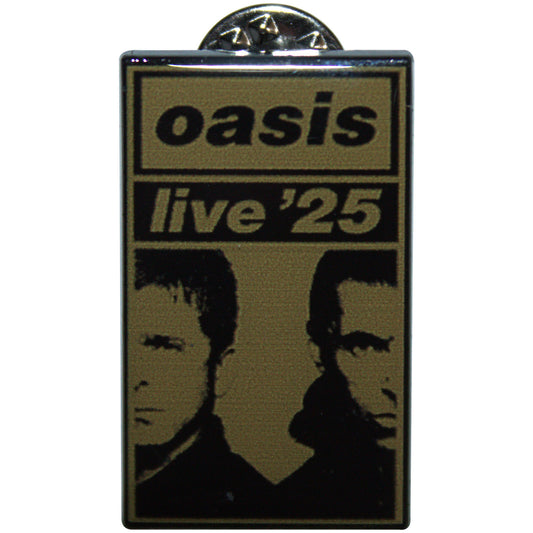 Oasis Badge: Live '25 Gold Split Faces
