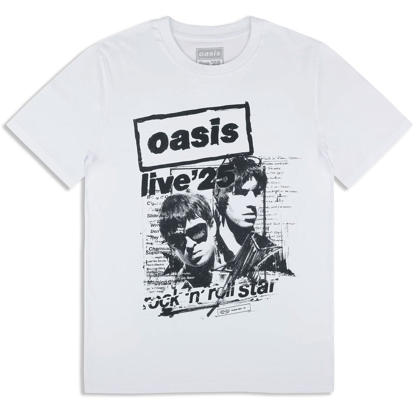 Oasis T-Shirt: Live '25 Rock N Roll Star