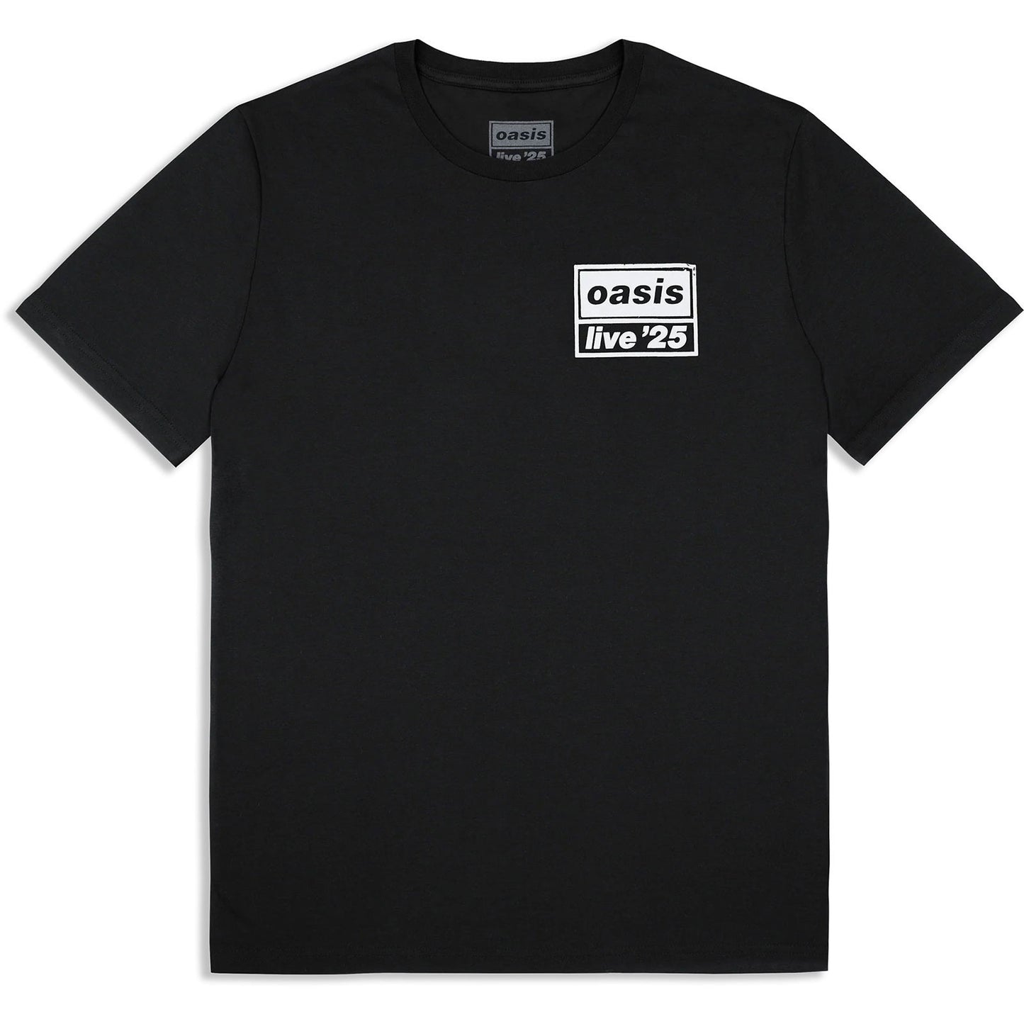 Oasis T-Shirt: Live 25 Distressed Lockup Pocket