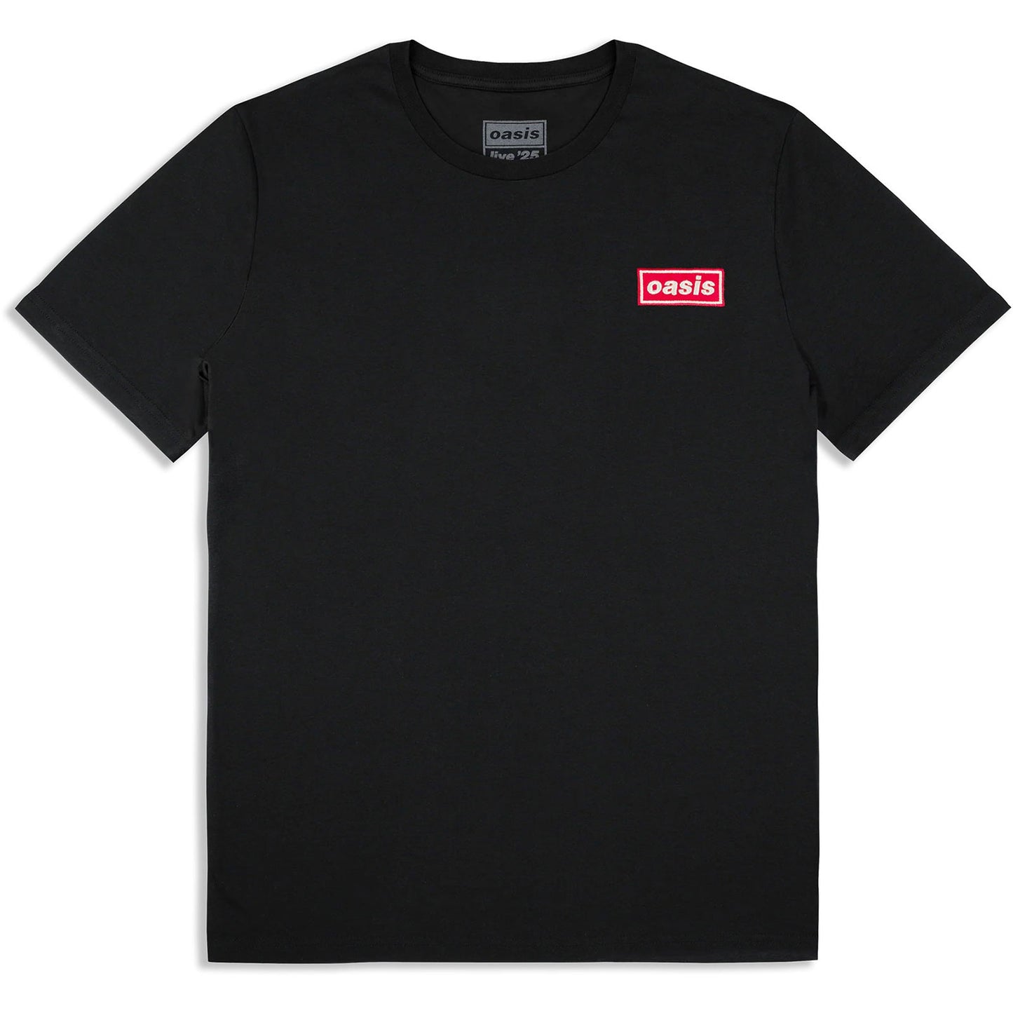 Oasis T-Shirt: Red Decca Embroidered Logo