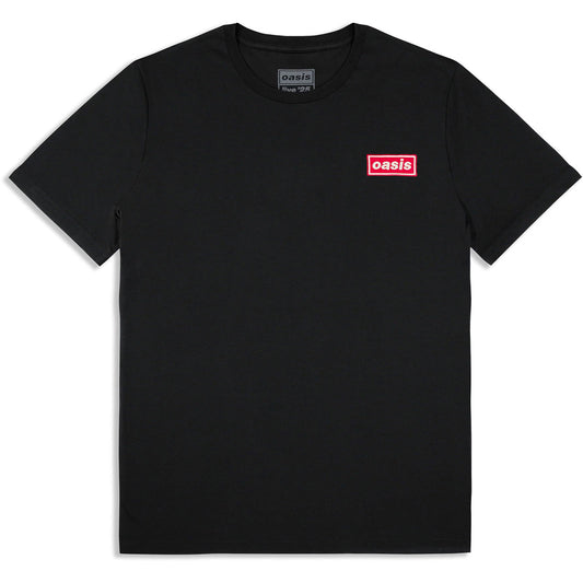 Oasis T-Shirt: Red Decca Embroidered Logo