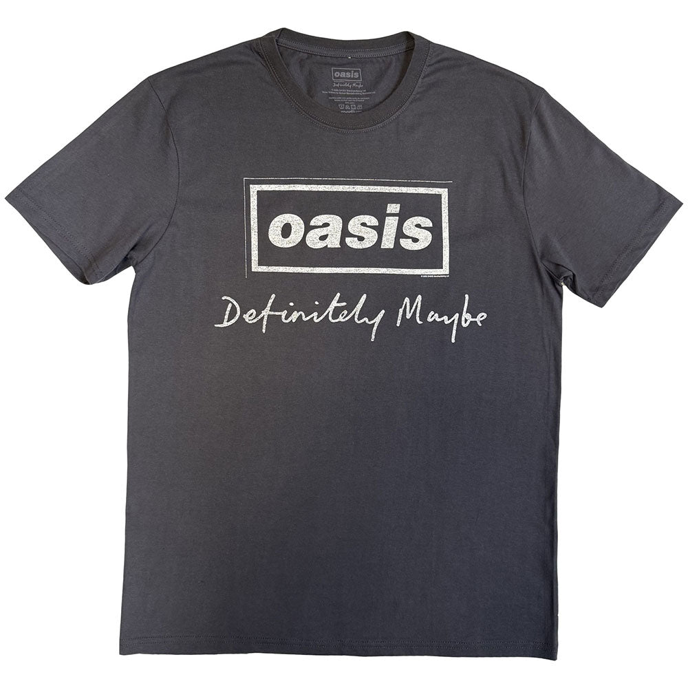 Oasis T-Shirt: Definitely Maybe Distressed Text Logo